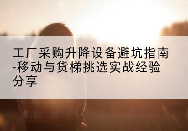 荔湾移动式升降机怎么选-工厂采购升降设备避坑指南-移动与货梯挑选实战经验分享